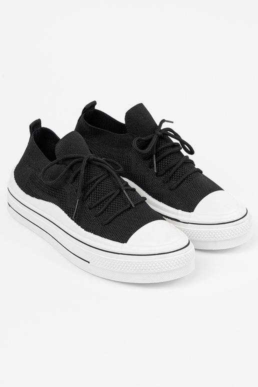 Ein überzeugendes Stilvollll Schuhe schZuarze Farbe z ozdobnym Schnürsenkelm Ein überzeugendes Stilvollll Schuhe schZuarze Farbe z ozdobnym Schnürsenkelm