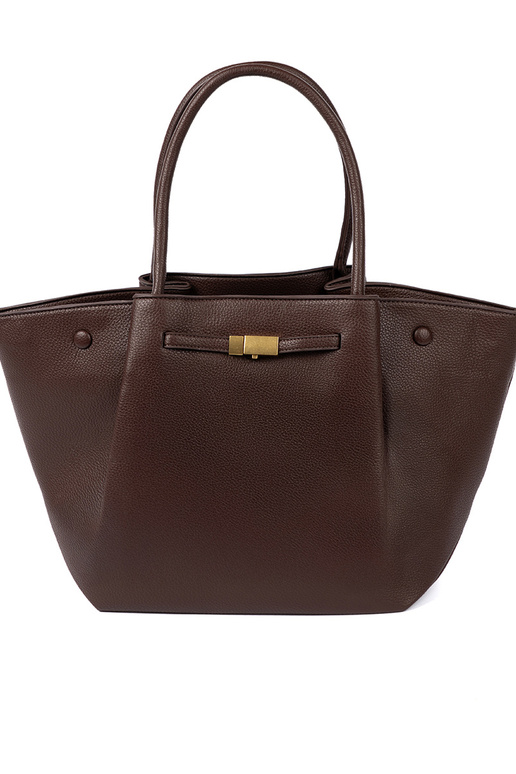 Pojemna torba Zu ciemnym brązie aus Öko-Leder