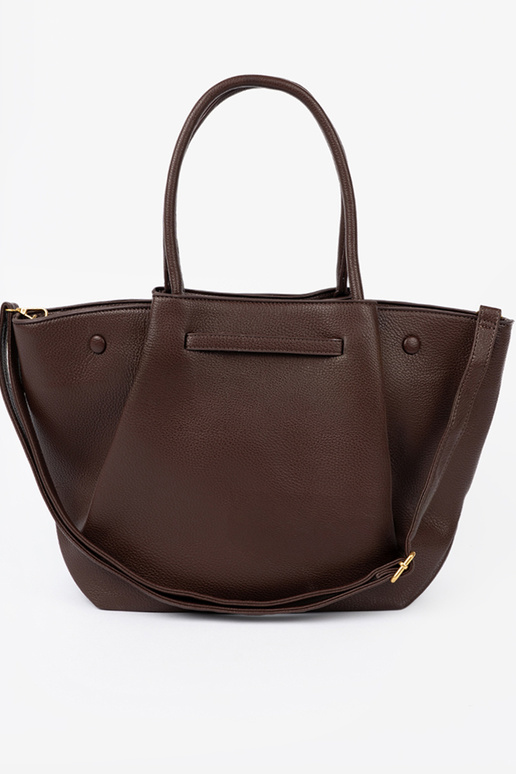 Pojemna torba Zu ciemnym brązie aus Öko-Leder