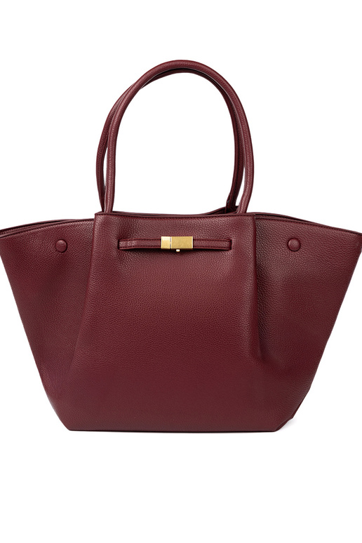 Elegant bordoZua shopperka auf dem Seitenstreifen Elegant bordoZua shopperka auf dem Seitenstreifen