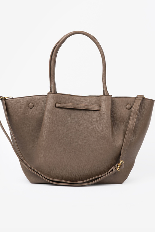 Handtasche/Tasche shopper taupe mit Verschluss Handtasche/Tasche shopper taupe mit Verschluss
