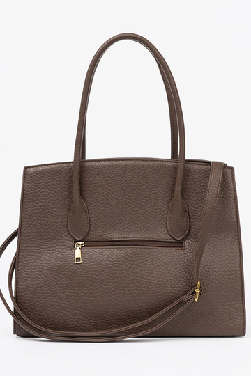 Handheld shopperka z fakturoZuanej eko skóry