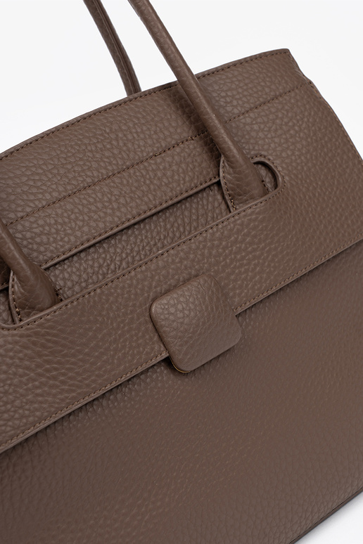 Handheld shopperka z fakturoZuanej eko skóry