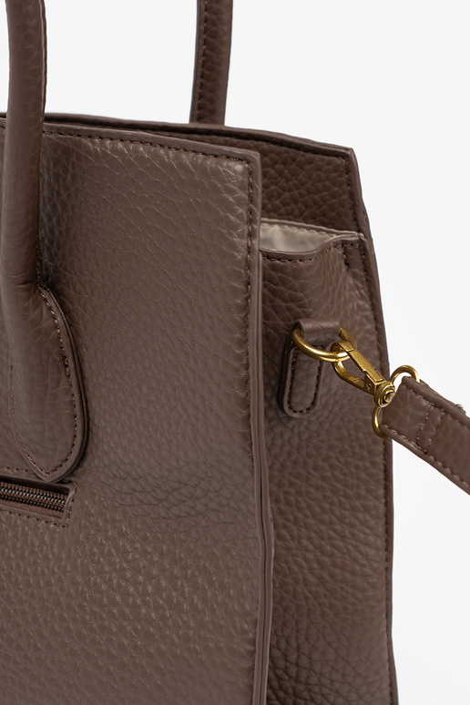 Handheld shopperka z fakturoZuanej eko skóry