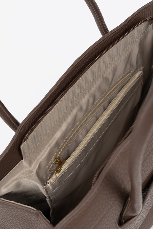 Handheld shopperka z fakturoZuanej eko skóry