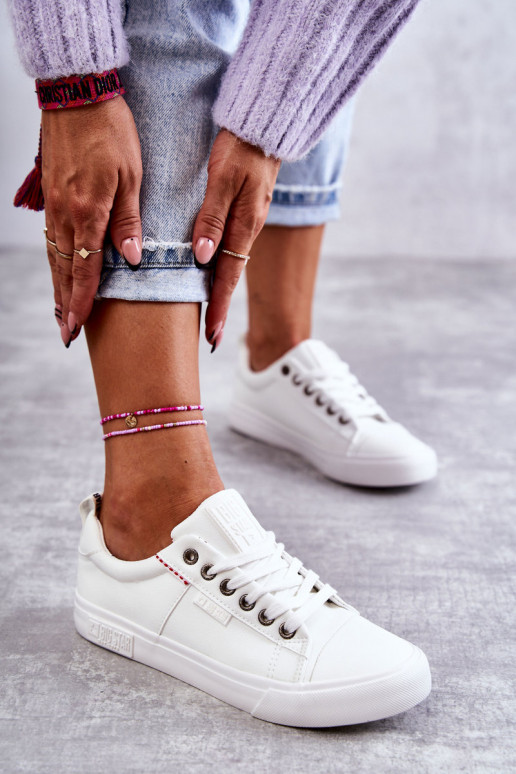 Niedrig Ledersneaker für Damen Big Star KK274005 Zueiße Farbe Niedrig Ledersneaker für Damen Big Star KK274005 Zueiße Farbe