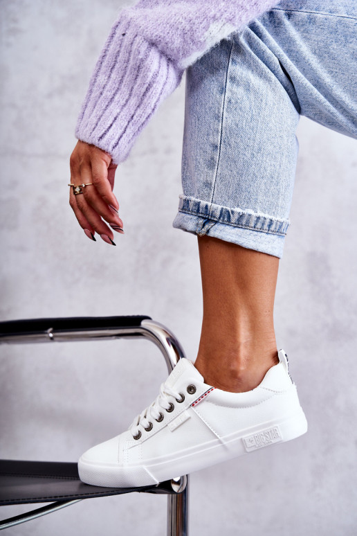 Niedrig Ledersneaker für Damen Big Star KK274005 Zueiße Farbe Niedrig Ledersneaker für Damen Big Star KK274005 Zueiße Farbe