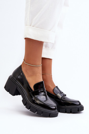 Mokassins für Damen Auf massiven Absätzen Big Star NN274055 schZuarze Farbe 2