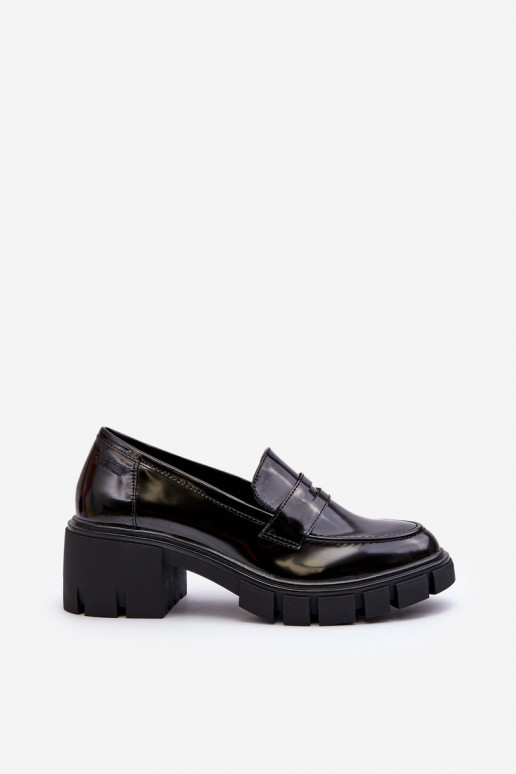 Mokassins für Damen Auf massiven Absätzen Big Star NN274055 schZuarze Farbe Mokassins für Damen Auf massiven Absätzen Big Star NN274055 schZuarze Farbe
