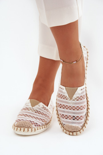 Espadrilles aus Spitze Feminin mit Netz Zueiße Farbe Faylira