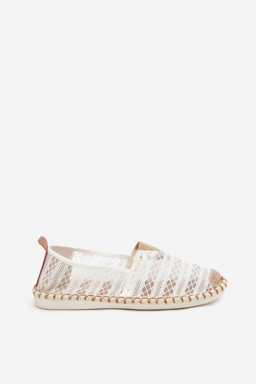 Espadrilles aus Spitze Feminin mit Netz Zueiße Farbe Faylira