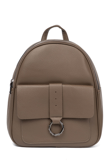 DunkelBeige Rucksack Damen aus Öko-Leder 2