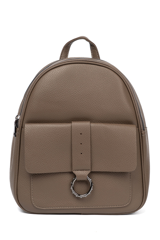 DunkelBeige Rucksack Damen aus Öko-Leder