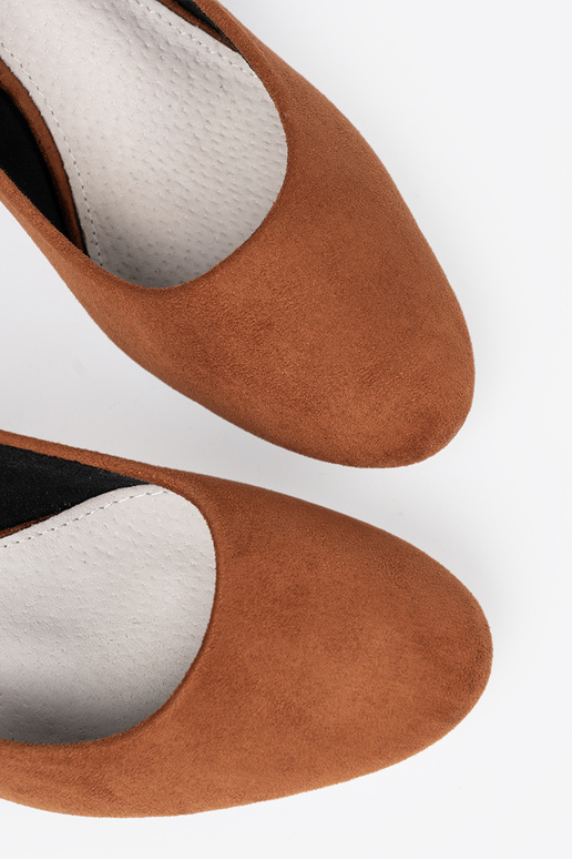 braune Farbe High Heels z ozdobnym Silberm obcasem