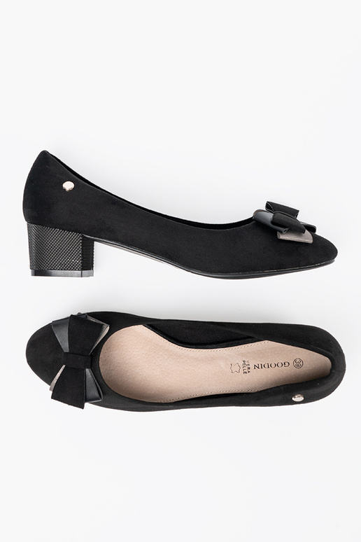 schZuarze Farbe High Heels mit einer Schleife an der Ferse schZuarze Farbe High Heels mit einer Schleife an der Ferse