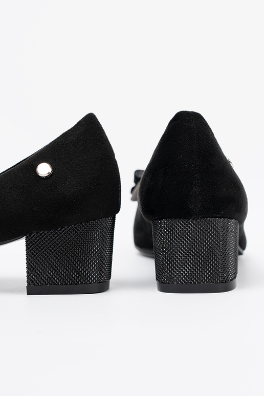 schZuarze Farbe High Heels mit einer Schleife an der Ferse schZuarze Farbe High Heels mit einer Schleife an der Ferse