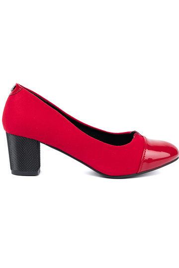 rote Farbe High Heels z lakieroZuanym noskiem 2