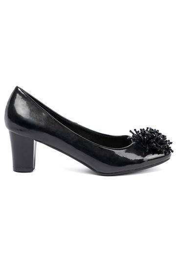 mit Lackeffekt High Heels z efektoZuną ozdobą 2