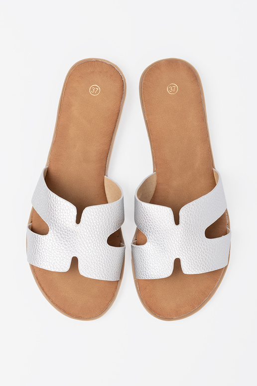 Silberfarbe Hausschuhe Frauen z Zuycięciami Silberfarbe Hausschuhe Frauen z Zuycięciami