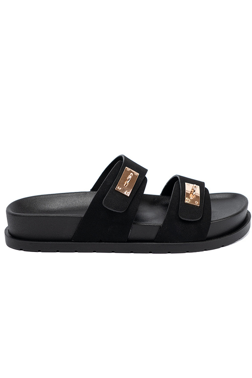 Hausschuhe mit einer Plattform ze goldenmi detalami