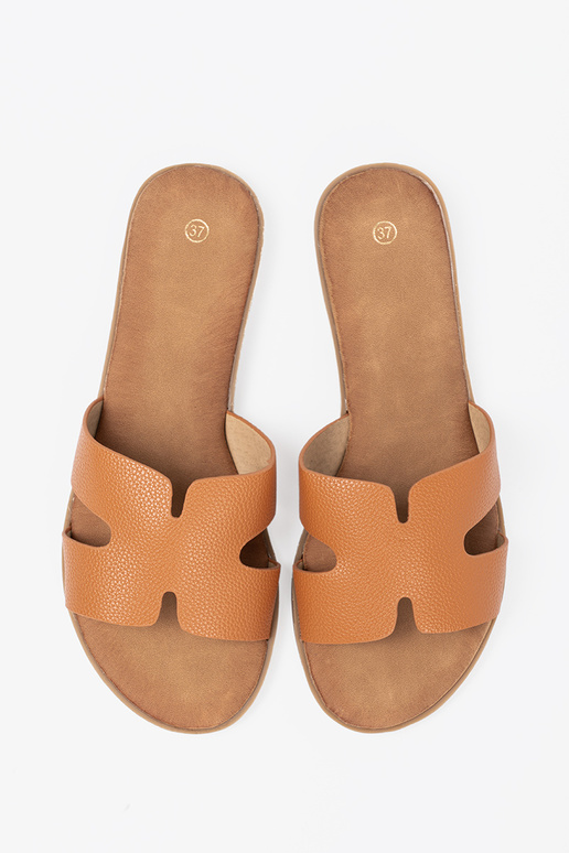 Karamellfarbe Hausschuhe Frauen z Zuycięciami