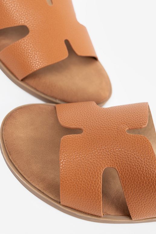 Karamellfarbe Hausschuhe Frauen z Zuycięciami