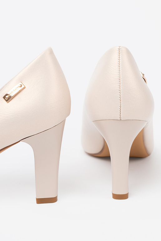 Schuhe Beige an der Ferse Sergio Leone