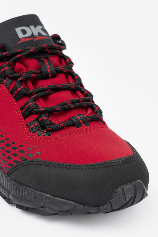 Rote Trekking-Schuhe auf dicker Plattform DK Rote Trekking-Schuhe auf dicker Plattform DK