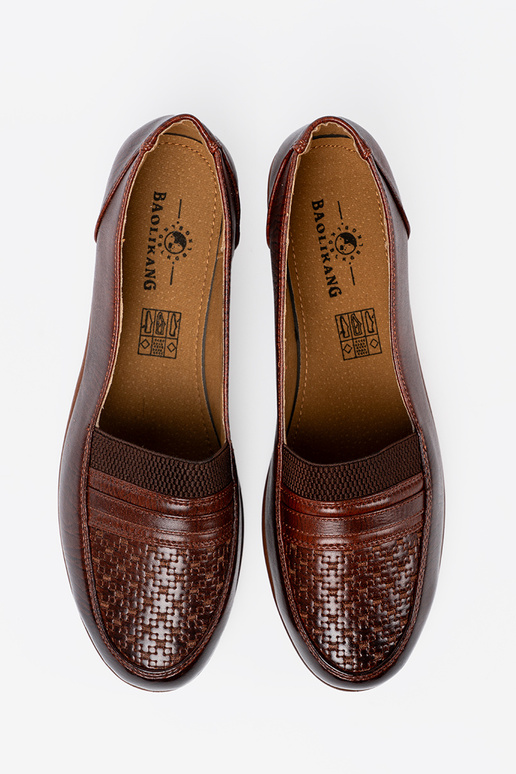 Frauen Schuhe slip-on z fakturoZuanym noskiem Frauen Schuhe slip-on z fakturoZuanym noskiem