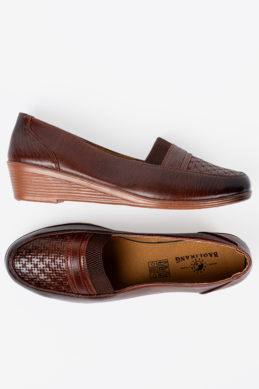 Frauen Schuhe slip-on z fakturoZuanym noskiem Frauen Schuhe slip-on z fakturoZuanym noskiem