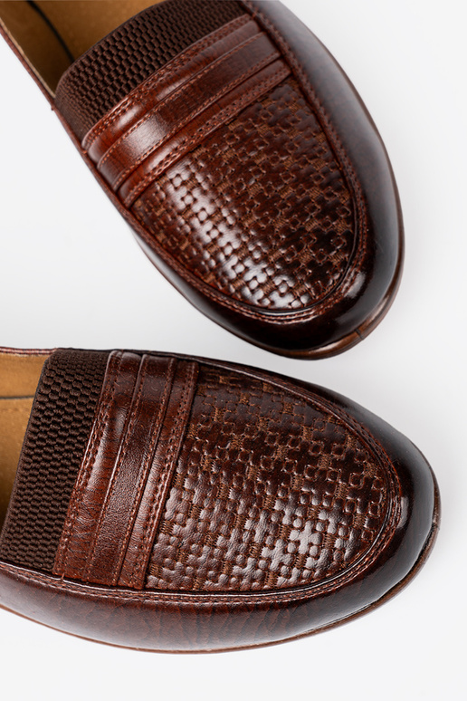 Frauen Schuhe slip-on z fakturoZuanym noskiem Frauen Schuhe slip-on z fakturoZuanym noskiem