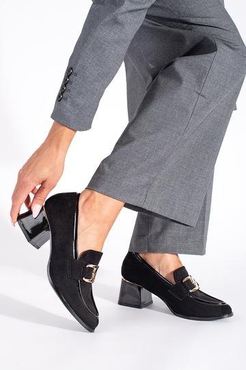 aus INildleder Frauen Halbschuhe auf einer dicken Stange 2