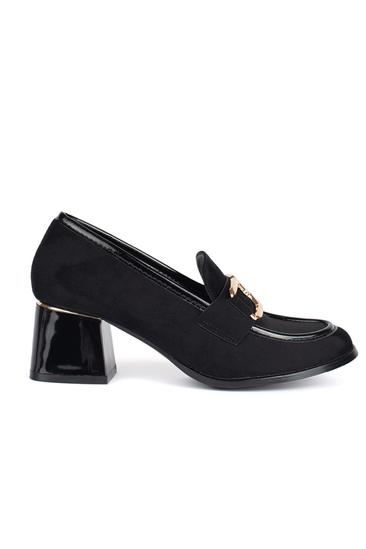 aus INildleder Frauen Halbschuhe auf einer dicken Stange