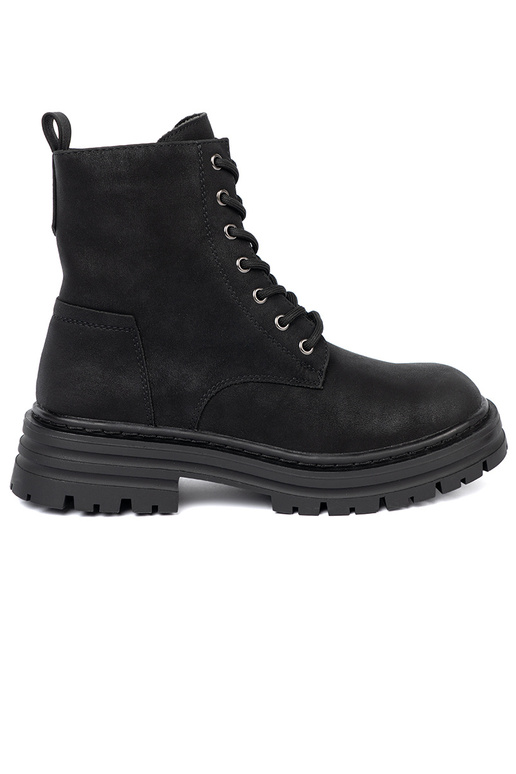 schZuarze Farbe Frauen Schuhee z Schnürsenkelm i bieżnikiem Sergio Leone