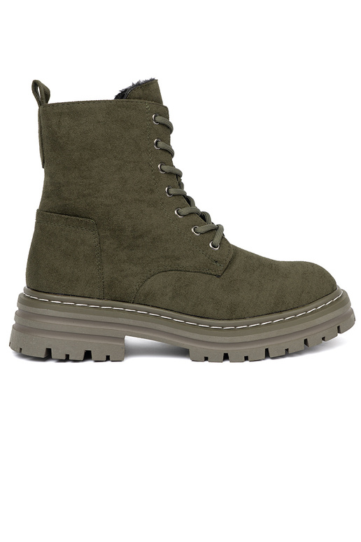 Khaki-Farbe-Farbe Frauen Stiefel z zamszoZuym Zuykończeniem Sergio Leone