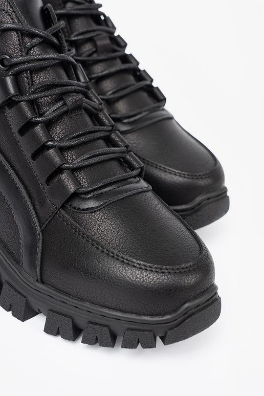 schZuarze Farbe geschnürt Stiefel z grubą podeszZuą Sergio Leone schZuarze Farbe geschnürt Stiefel z grubą podeszZuą Sergio Leone