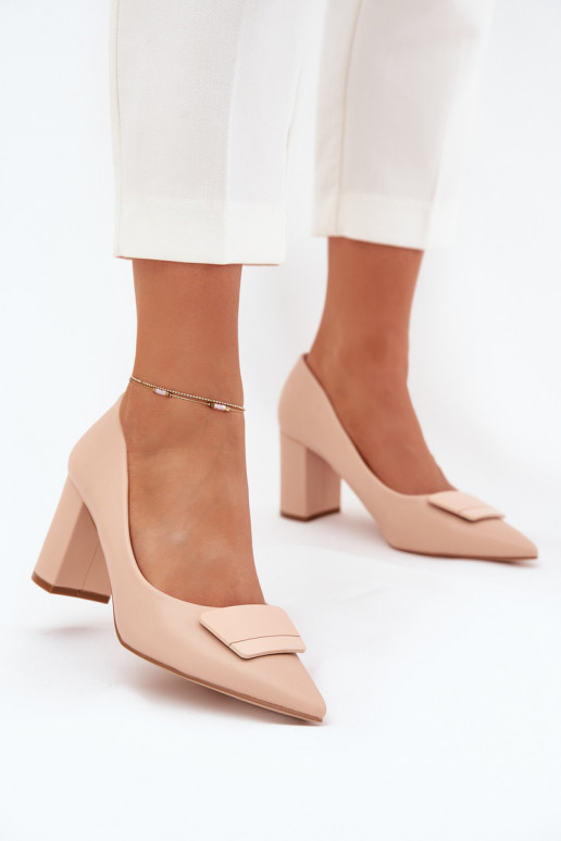 Schuhe mit Absätzen mit Ornamenten Beige Celira