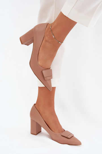 Schuhe mit Absätzen mit Ornamenten Beige Celira