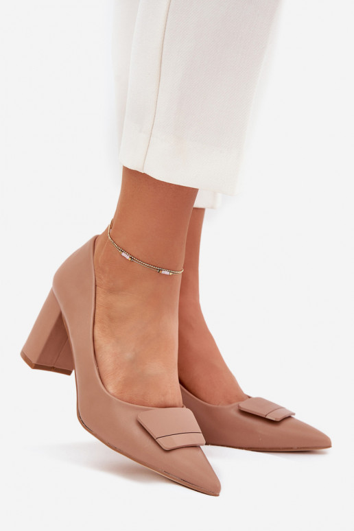 Schuhe mit Absätzen mit Ornamenten Beige Celira