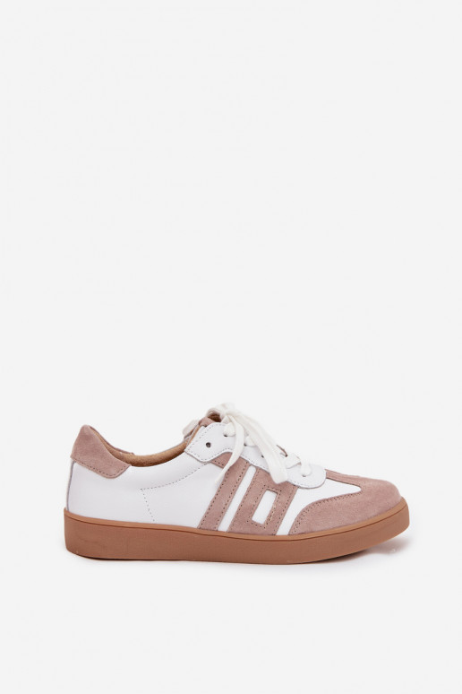 Haut Sneakers Stilvollllschuhe Feminin Vinceza 79557 INeiß-Beige