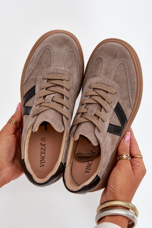 aus INildleder Sneakers Stilvollllschuhe Feminin mit einer Plattform Vinceza 79562 Beige aus INildleder Sneakers Stilvollllschuhe Feminin mit einer Plattform Vinceza 79562 Beige