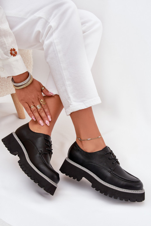 Schuhe Mokassins für Damen Mit einer Spitze Big Star NN274052 schZuarze Farbe