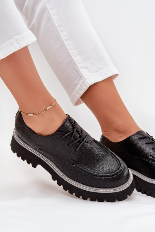 Schuhe Mokassins für Damen Mit einer Spitze Big Star NN274052 schZuarze Farbe