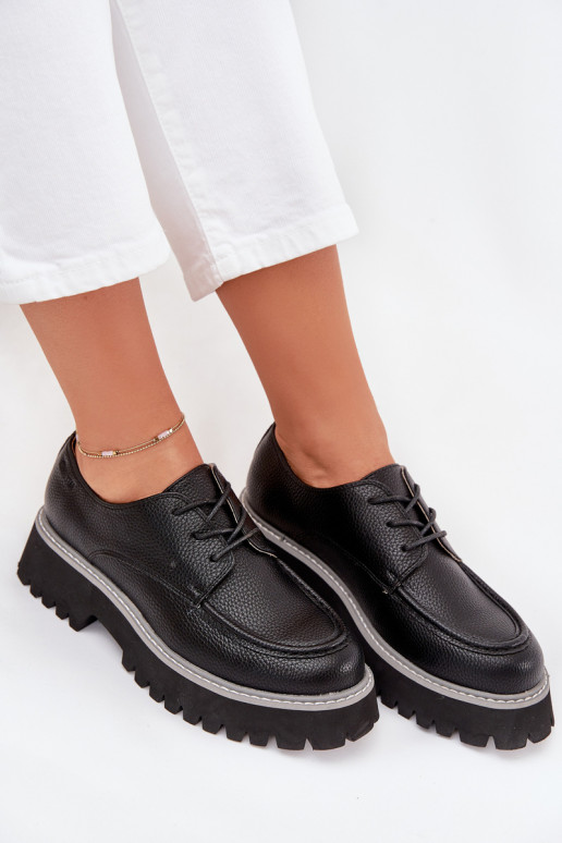 Schuhe Mokassins für Damen Mit einer Spitze Big Star NN274052 schZuarze Farbe