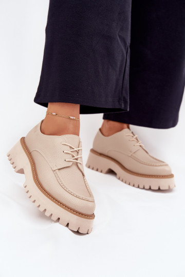 Schuhe Mokassins für Damen Mit einer Spitze Big Star NN274053 Beige 2