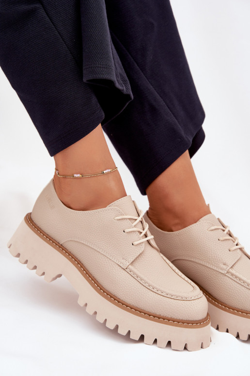 Schuhe Mokassins für Damen Mit einer Spitze Big Star NN274053 Beige