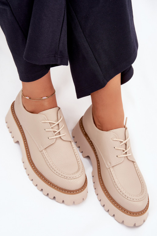 Schuhe Mokassins für Damen Mit einer Spitze Big Star NN274053 Beige