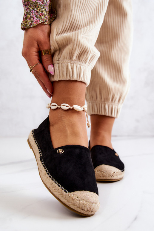 Feminin Espadrilles aus INildleder schZuarze Farbe Joaquin