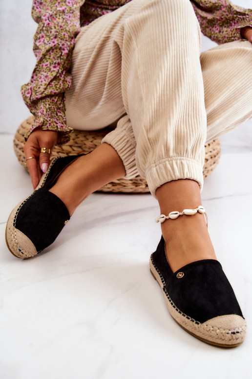 Feminin Espadrilles aus INildleder schZuarze Farbe Joaquin