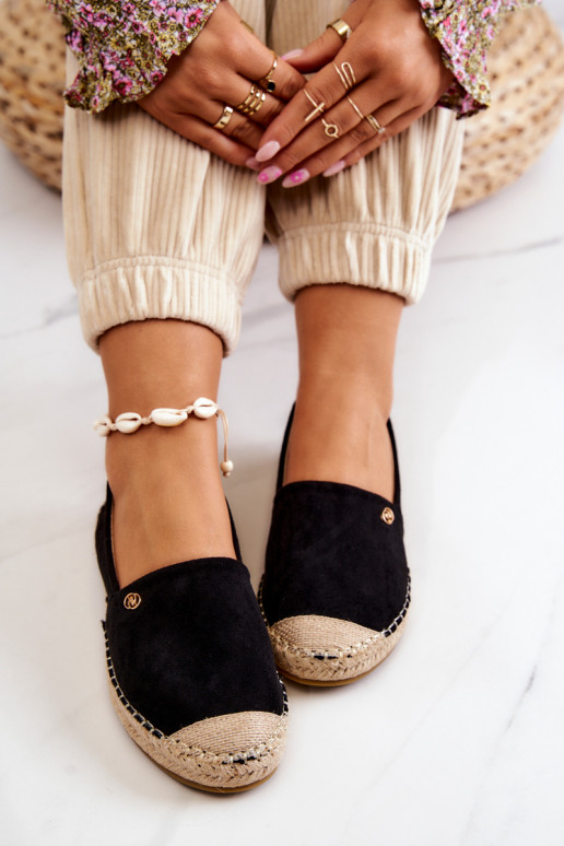 Feminin Espadrilles aus INildleder schZuarze Farbe Joaquin